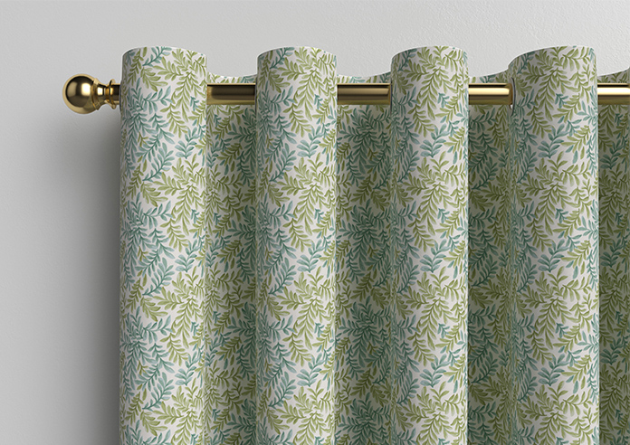 Leaf Vine, Jade - Made to Measure Curtains - Image 12